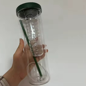Eco-Friendly PC Water Cup Lemon Filter <b>Straw</b> for Men Women Students Camping Outdoor Dishwasher Safe Boiling Water Applicable - Product Image 5