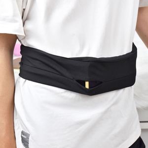 Ceinture de course ajustable nouvelle conception BSCI, sac banane mince extensible avec poches zippées pour activités de fitness - Product Image 3