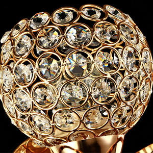 Merdiven açık kristal Led altın lamba E27 oturma odası yatak restoran ev için dekoratif demir duvar ışık - Product Image 6