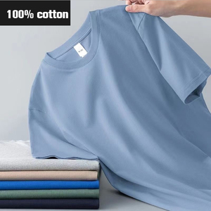 เสื้อยืดผ้าฝ้าย 100% ราคาโรงงาน ผู้ผลิต รับสกรีนโลโก้ เสื้อยืดเรียบๆ แบบยูนิเซ็กส์ สำหรับผู้หญิงและผู้ชาย - Product Image 4