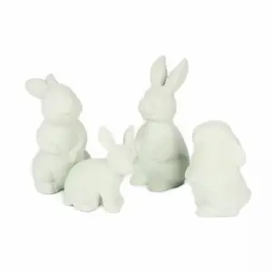 Zhengtian kalite tavşan şekilli el yapımı Bunny düğün süslemeleri plastik malzemeler toptan fiyat