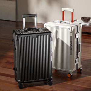 Công suất lớn khung nhôm thể thao PC Túi hành lý Vali bộ phong cách kinh doanh giản dị Spinner Caster bán nhà máy trực tiếp - Product Image 1