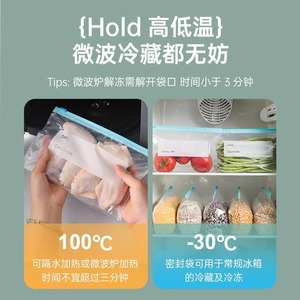 Food Grade Resealable Plastic Bags With Zipper Closure For Refrigerator Freezer Storage Rectangle Shape - Product Image 5