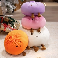 Coussin de canapé en peluche mignon en forme de boulette, série de peluches en forme de pain vapeur, cadeau idéal pour les amis