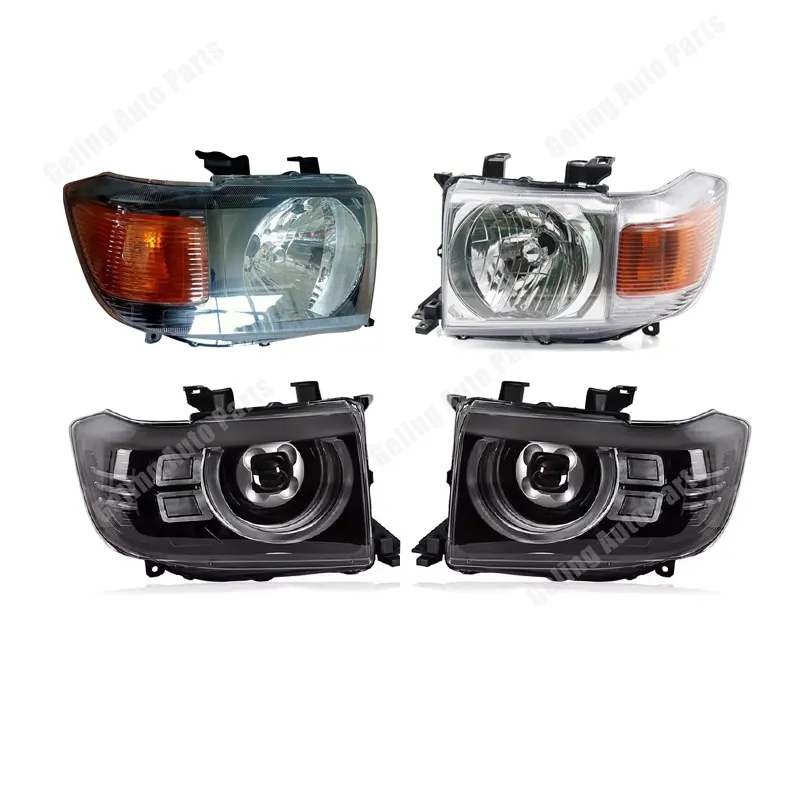 Faro delantero halógeno Ed, faro delantero blanco y negro, actualización de faro LED con proyector Len para Toyota Land Cruiser FJ75 FJ79 LC79 FJ70 LC70