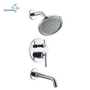 Mitigeur de douche thermostatique en chrome de style européen moderne, pomme de douche ronde en acier inoxydable pour salle de bain d'appartement - Product Image 6