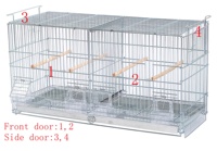 ORIENPET & OASISPET Cage d'élevage d'oiseaux en fil empilable à revêtement en poudre avec plateau en métal diviseur OPT39142 Produits pour cage pour animaux de compagnie