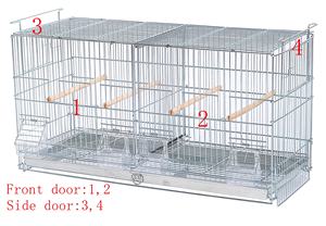 ORIENPET & OASISPET Cage d'élevage d'oiseaux en fil empilable à revêtement en poudre avec plateau en métal diviseur OPT39142 Produits pour cage pour animaux de compagnie - Product Image 3