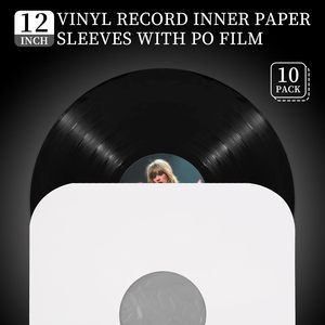 Pochettes intérieures pour disques vinyles en plastique blanc de 12 pouces, 33 tours, avec coins, imperméables, écologiques, transparentes, non toxiques, recyclables - Product Image 5