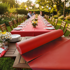Rotolo di Tovaglia Pre-tagliata Rossa 1x50m 40cm Novotex TNT B2B - Product Image 3