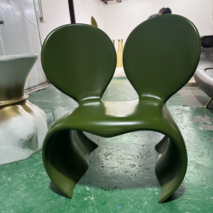 Fabricant de chaises en fibre de verre ODM, chaise longue créative en forme de souris <span class=keywords><strong>à</strong></span> grandes <span class=keywords><strong>oreilles</strong></span>, chaise d'appoint amusante, canapé individuel pour café et chambre d'enfants - Product Image 2