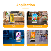 Kiosque publicitaire semi-extérieur alimenté par batterie de 43 pouces, affichage numérique mobile avec roues, écran LCD portable