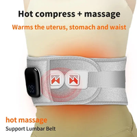 Coussinets chauffants lombaires USB Coussin chauffant pour le dos Massage par vibration pour le soulagement de la douleur au bas du dos Ceinture chauffante Support de taille chaud