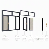 Ventana Abatible Doble Moderna y Económica con Doble Acristalamiento, Hermética, Impermeable, Aislante Térmico y Acústico para Baño