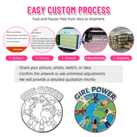 Broches en émail personnalisées « Girl Power », badges en cloisonné souple avec citation féministe, broches de revers en métal pour l'empouvoir des femmes, prix direct usine