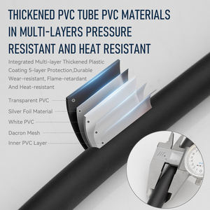 خرطوم دش PVC مرن حديث خرطوم سباكة للحمام خرطوم أسود غير لامع خرطوم دش عالي الضغط - Product Image 5