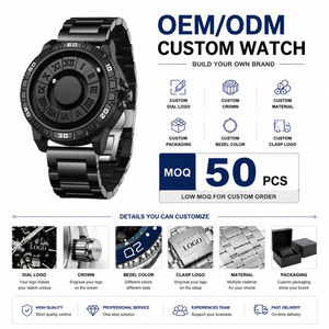 En Stock 1 Pieza Reloj de Pulsera de Cuarzo para Hombre con Logotipo Personalizado, 50 Piezas, Fabricante Dom 1726, Diseño de Esfera de Lujo, con Rodamientos de Bolas, OEM/ODM - Product Image 2