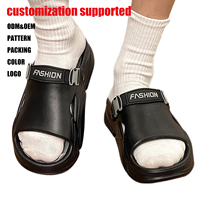Sandales en EVA pour hommes en gros, claquettes de plage, logo personnalisé OEM, légères, souples, pour extérieur et intérieur, tendance