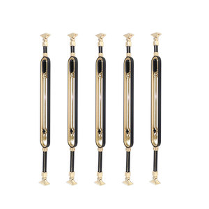 Original Factory Vintage Aluminum Alloy Stair Spindle Light Luxury Style Carved Stair <strong>Post</strong> Gold &amp; Black Water Resistant 95cm - Product Image 3