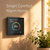 Termostato WiFi Inteligente con Pantalla Táctil a Color, Pantalla LCD, Programable Semanalmente, Calefacción por Suelo Radiante Eléctrica