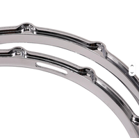 14 Inch 10 Hole Silver Die Cast Drum Hoop Aluminium Alloy Rim for Drum Kit Bass & Jazz Drums Percussion Instrument Accessory