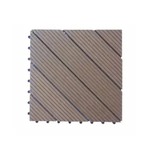 Interlocking outdoor wpc decking 300 x 300 wood flooring WPC DIY interlock deck tile