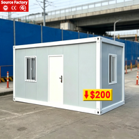 Maison Conteneur Modulaire Préfabriquée Démontable 20 pieds, Économique, pour Logement de Chantier, Vente en Gros
