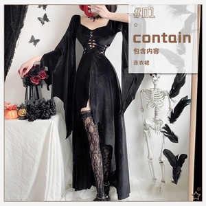 2025 disfraz gótico <span class=keywords><strong>de</strong></span> Halloween <span class=keywords><strong>vampiro</strong></span> bruja Maxi vestido oscuro victoriano gótico Steampunk traje - Product Image 6