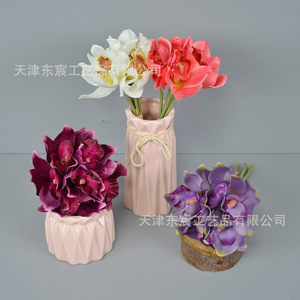Orchidées Cymbidium artificielles Dongchen Crafts, fleurs nouées à la main pour la décoration de la maison et des mariages, 37G - Product Image 4
