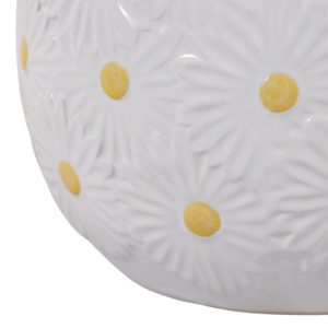 Vasi in ceramica con disegno a margherita per piante da interno ed esterno, set di due - Product Image 5