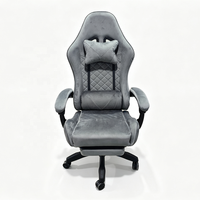 Chaise de jeu en velours à dossier haut pour bureau à domicile et salle de jeux, chaise confortable