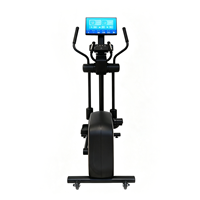 Máquina Elíptica Comercial con Pantalla Giratoria de 21.5 Pulgadas, 1-20 Niveles de Resistencia Magnética EMS, Máquina Elíptica para Gimnasio