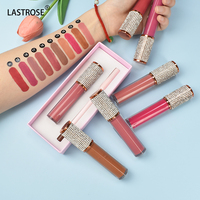 Brillant à lèvres de maquillage hautement pigmenté de marque privée Ensemble de crayon à lèvres brillant à lèvres rose clair de marque privée avec kit de doublure