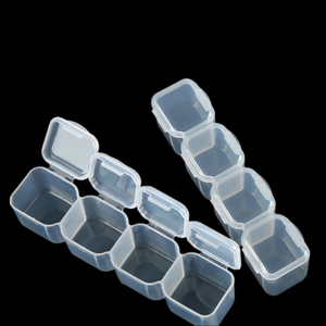 Boîte <span class=keywords><strong>de</strong></span> <span class=keywords><strong>rangement</strong></span> en plastique 28 grilles, boîte à pilules transparente détachable pour outils à ongles, accessoires <span class=keywords><strong>de</strong></span> peinture diamant pour bricolage, bricolage, 8 pièces - Product Image 5