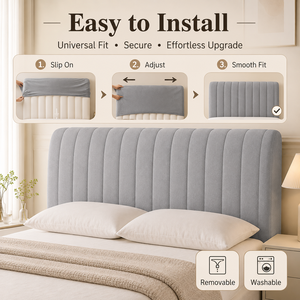 Copritestata <span class=keywords><strong>Letto</strong></span> <span class=keywords><strong>Universale</strong></span> Quattro Stagioni di Alta Gamma, Ecologico, Moderno, Semplice, Trapuntato, Spesso, Morbido, Copertura Completa Quadrata Antipolvere - Product Image 6