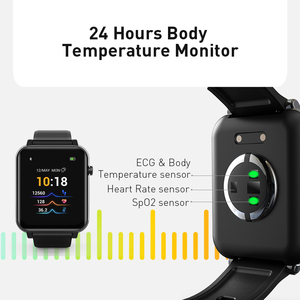 Jstyle 2113e vuông màu đen ECG thông minh đồng hồ với AMOLED hiển thị huyết áp và <span class=keywords><strong>Heart</strong></span> Rate Monitor Smartwatch Wearable thiết bị - Product Image 5