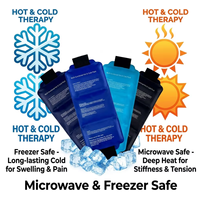 Sac de glace réutilisable écologique chaud/froid avec sangle pour genoux, taille et épaules – Thérapie de refroidissement doux pour blessures sportives