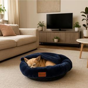 Cuccia Rotonda per Animali Domestici Yommy, Design Circolare Morbido e Accogliente con Bordi Rialzati per Gatti e Cani di Piccola Taglia - Product Image 3