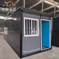 Tente pliante d'extérieur à montage rapide, bureau préfabriqué en conteneur, magasin mobile pliable, maisons modulaires de stockage 20 pieds