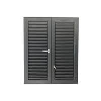 Fenêtre à persiennes en aluminium extérieure, fenêtre à battants en alliage d'aluminium, fenêtre à volets roulants, volets horizontaux, volets plantation