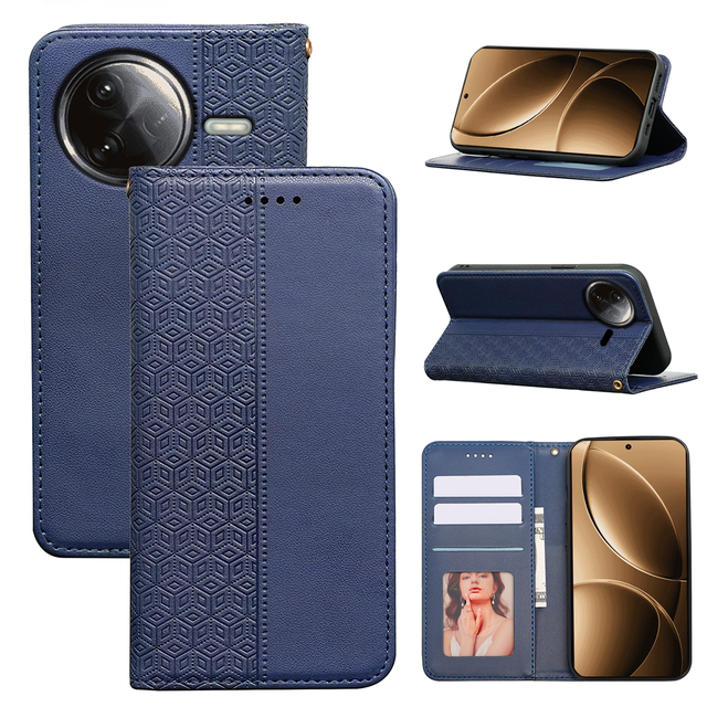Discount Embossing PU Leather Cover for Redmi Note 14 Pro 11 Black Shark 4 K60 5G Mobile Phones Magnetic Card Holder Wallet Case