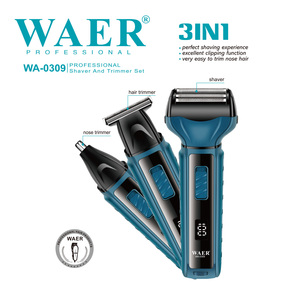 WAER 다기능 전기 3-in-1 헤어 트리머 & 면도기 세트 (머리/코/얼굴용) LED 디스플레이 가정용 USB 충전식 - Product Image 5