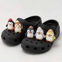 Breloques de chaussures détachables en PVC souple de la série de dessins animés d'animaux personnalisés HS Brand, pour sabots, motifs aliments, fruits, fleurs, approvisionnement direct usine