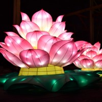Linternas LED de Seda Chinas Impermeables con Formas de Plantas, Decoraciones para Festivales al Aire Libre, Halloween/Día de Acción de Gracias/Navidad/Año Nuevo