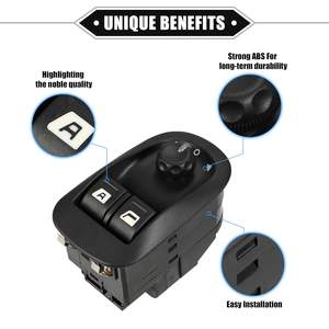 Commutateur de lève-vitre électrique de voiture de rechange en gros bouton de commande de miroir OE # 6554WA pour <span class=keywords><strong>Peugeot</strong></span> <span class=keywords><strong>206</strong></span> - Product Image 2