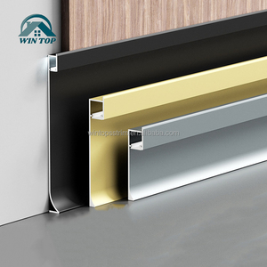 Win Top LED Rodapié Aleación de aluminio Pared Zócalo Piso Led Pateando Pie Línea Perfil 12cm Rodapié 15cm de altura alta - Product Image 2