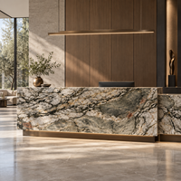 Dalle de quartzite vert cristal découpée sur mesure pour murs intérieurs, revêtements de sol, marches d'escalier et rebords de fenêtre