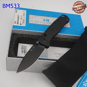 Mini BM 533 S30V Cuchillo Plegable con Hoja de Acero y Mango de Fibra de Vidrio, Hoja Personalizada OEM con Punta de Gota para Camping, Cuchillo Táctico de Bolsillo ODM - Product Image 1