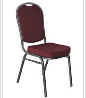 Chaise de banquet d'hôtel à cadre métallique, avec assise en tissu ou en cuir PU, pour événements commerciaux, mariages, fêtes, utilisation en extérieur ou en intérieur
