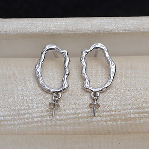 Boucles d'oreilles baroques en argent S925 Wenchi avec pendentif collier, perles déformées 9-17, accessoire de bijouterie DIY, modèle Chine 13107 - Product Image 2